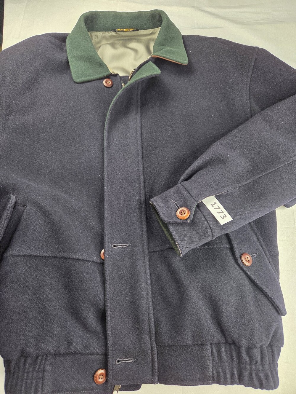 Homer Reed Ltd. Men’s M Heavy Wool Jacket Made USA Navy Green Vintage #1773
